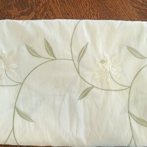 Floral shower curtain with S hooks